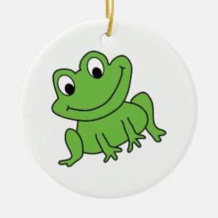 Ornement Rond En Céramique Grenouille