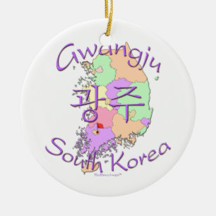 Ornement Rond En Céramique Gwangju Corée du Sud