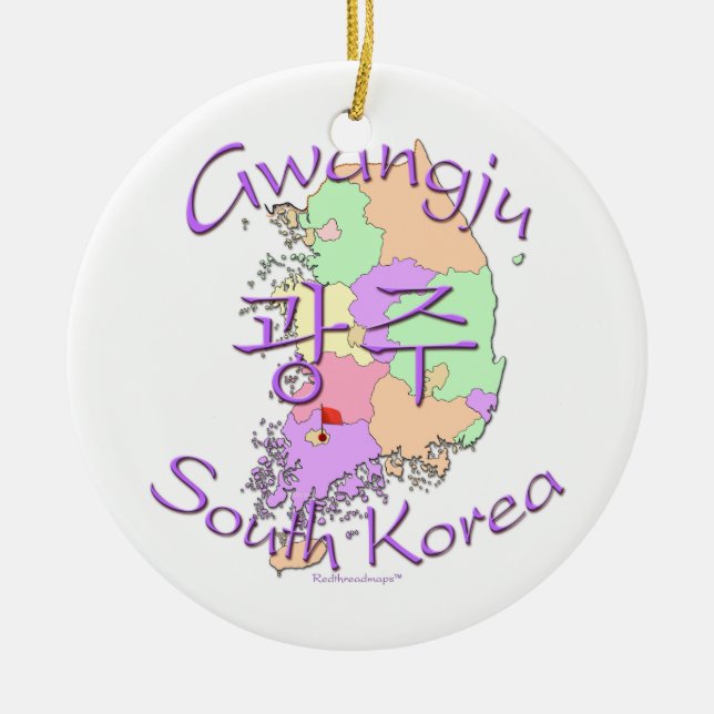 Ornement Rond En Céramique Gwangju Corée du Sud (Devant)