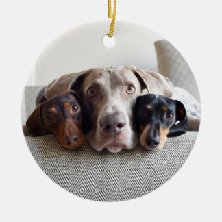 Ornement Rond En Céramique Harlow, l'Indiana et Reese