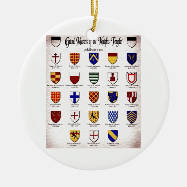 Ornement Rond En Céramique Heraldry maître modèle (Devant)