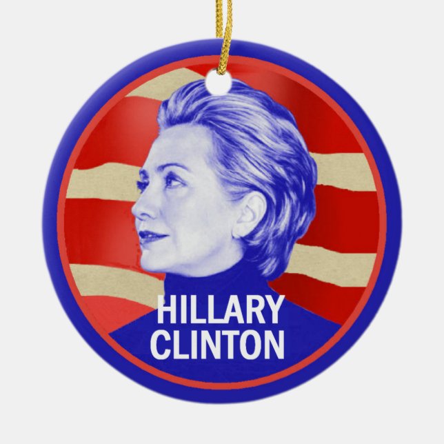 Ornement Rond En Céramique Hillary 2016 (Devant)
