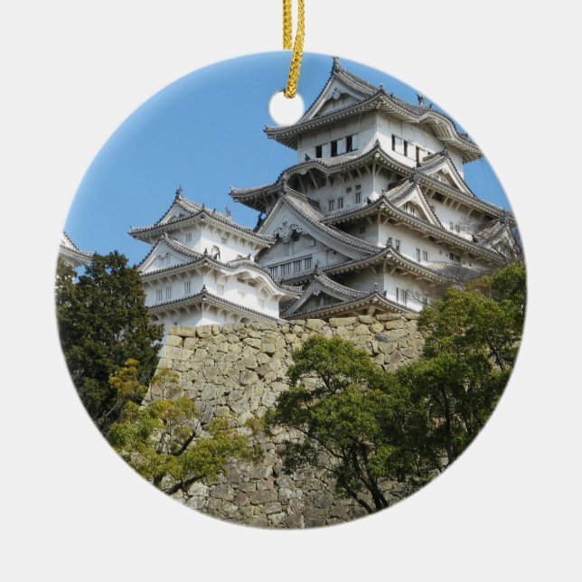 Ornement Rond En Céramique Himeji Château 姫 路 城, Hyogo, Japon (Devant)