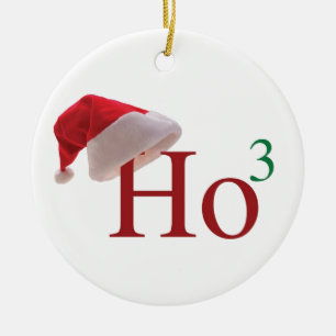 Ornement Rond En Céramique Ho Ho Ho Joyeux Noël