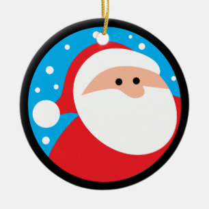 Ornement Rond En Céramique Ho Ho Ho ! Le père noël