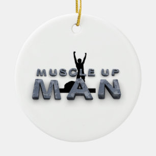 Ornement Rond En Céramique Homme SUPÉRIEUR de muscle