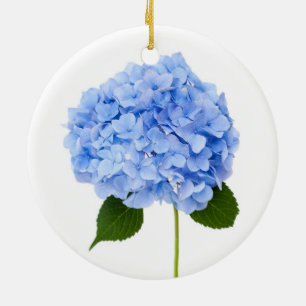 Ornement Rond En Céramique Hortensia