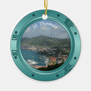 Ornement Rond En Céramique Hublot de St Thomas