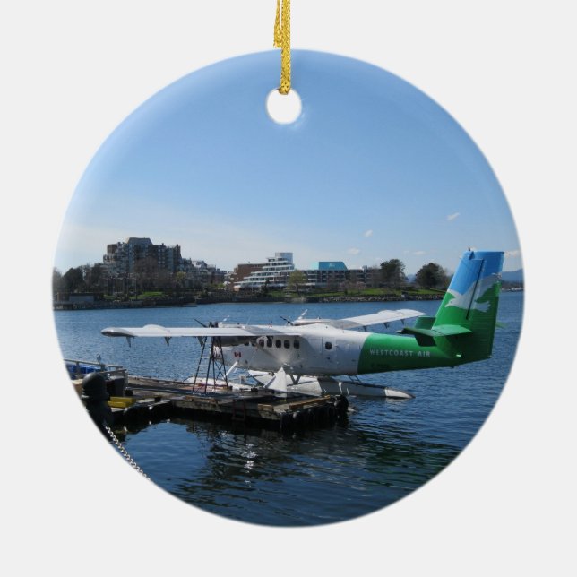 Ornement Rond En Céramique Hydravion pittoresque dans Victoria (Dos)