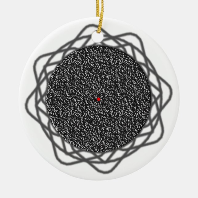 Ornement Rond En Céramique Illusion optique (Devant)