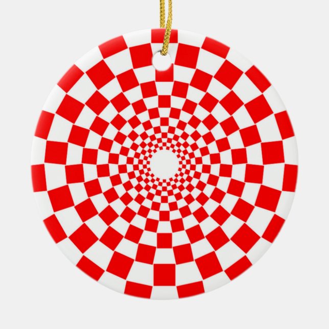 ORNEMENT ROND EN CÉRAMIQUE ILLUSION OPTIQUE (Devant)