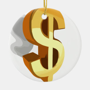 Ornement Rond En Céramique Image Dollar