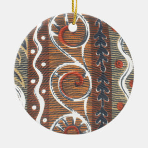 Ornement Rond En Céramique Imprimer Motif Africain vintage