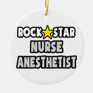 Ornement Rond En Céramique Infirmière rock Anesthetist