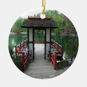 Ornement Rond En Céramique Inspiration japonaise