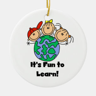 Ornement Rond En Céramique It's Fun to Learn