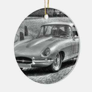 Ornement Rond En Céramique Jaguar E-Type