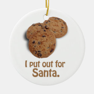 Ornement Rond En Céramique J'ai éteint pour Père Noël - .png