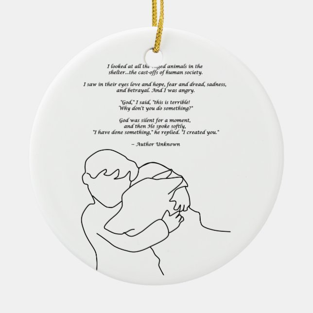 Ornement Rond En Céramique J'ai fait quelque chose (Devant)