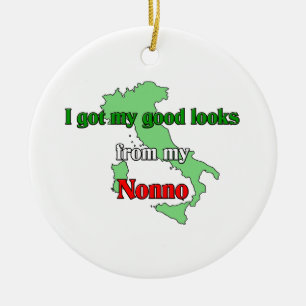 Ornement Rond En Céramique J'ai obtenu mes bons regards de mon Nonno