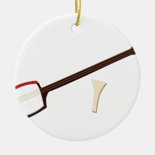 Ornement Rond En Céramique Japonais Shamisen