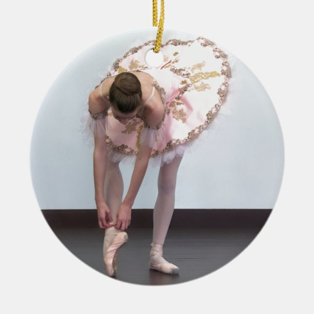 Ornement Rond En Céramique Je dois danser ! (Devant)