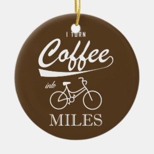 Ornement Rond En Céramique Je Transforme Le Café En Miles