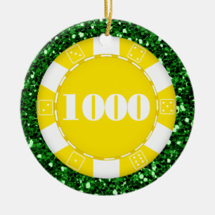 Ornement Rond En Céramique Jeu - Vegas