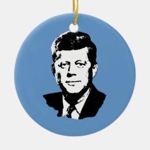 Ornement Rond En Céramique John Kennedy