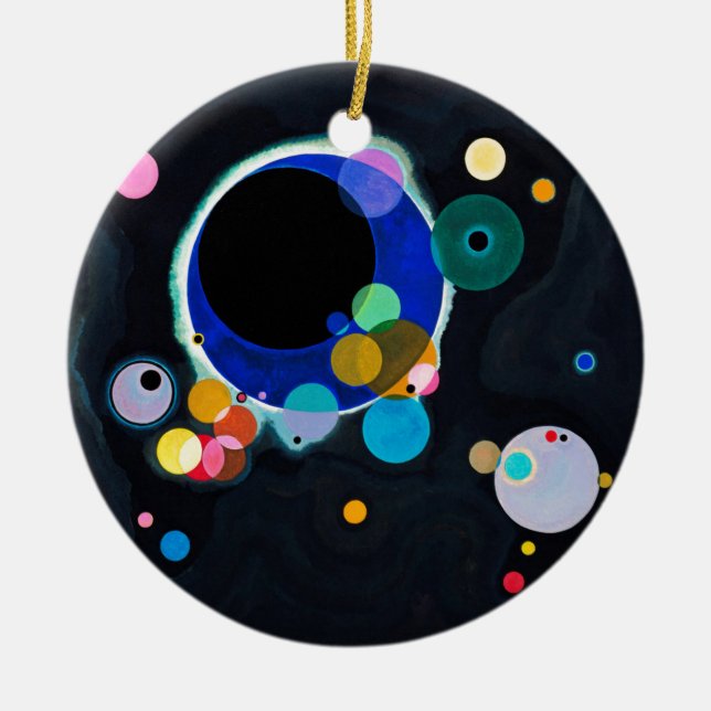 Ornement Rond En Céramique Kandinsky Plusieurs Cercles Artwork (Devant)
