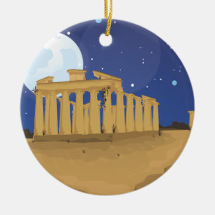 Ornement Rond En Céramique La bande dessinée de l'Acropole d'Athènes