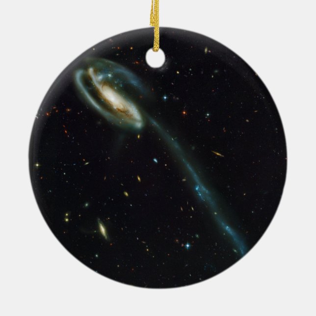 Ornement Rond En Céramique La galaxie UGC 10214 de têtard (Dos)