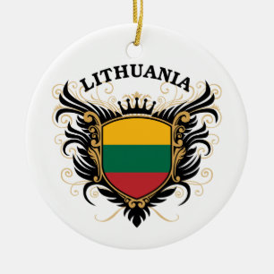 Ornement Rond En Céramique La Lithuanie