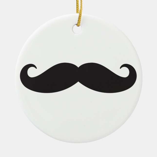 Ornement Rond En Céramique La moustache (Devant)