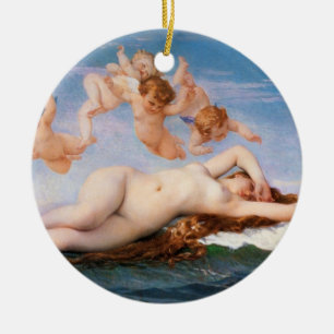 Ornement Rond En Céramique La naissance de Vénus par Alexandre Cabanel à