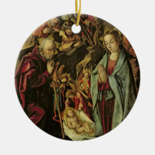 Ornement Rond En Céramique La nativité
