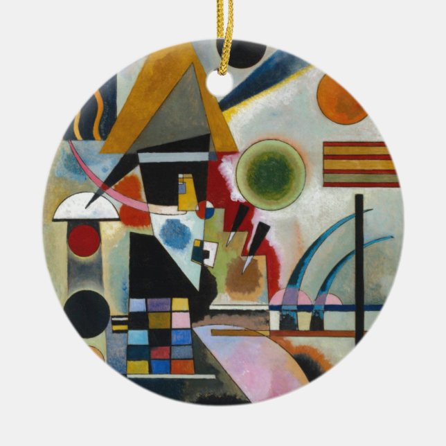 Ornement Rond En Céramique La peinture Abstraite de Kandinsky (Devant)