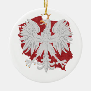 Ornement Rond En Céramique La Pologne Eagle