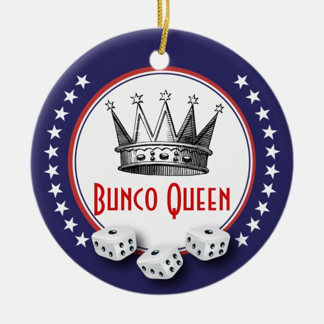 Ornement Rond En Céramique La Reine Bunco de Lucky Stars (Devant)
