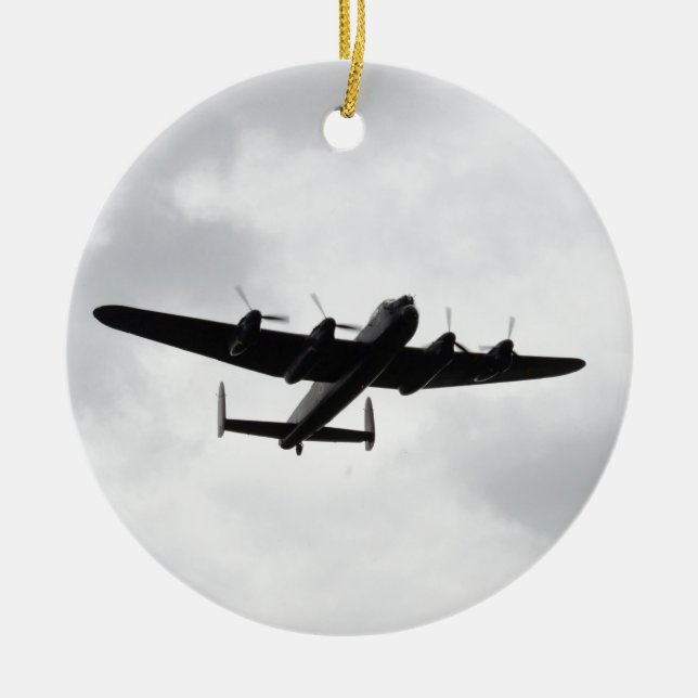 Ornement Rond En Céramique Lancaster Heavy Bomber (Devant)