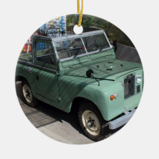Ornement Rond En Céramique Land Rover Series II SWB