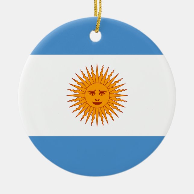 Ornement Rond En Céramique L'Argentine (Devant)