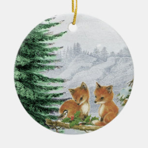 Ornement Rond En Céramique Le bébé macule l'ornement en bois d'arbre de Noël