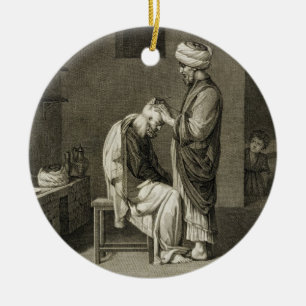 Ornement Rond En Céramique Le coiffeur, des arts du volume II et des