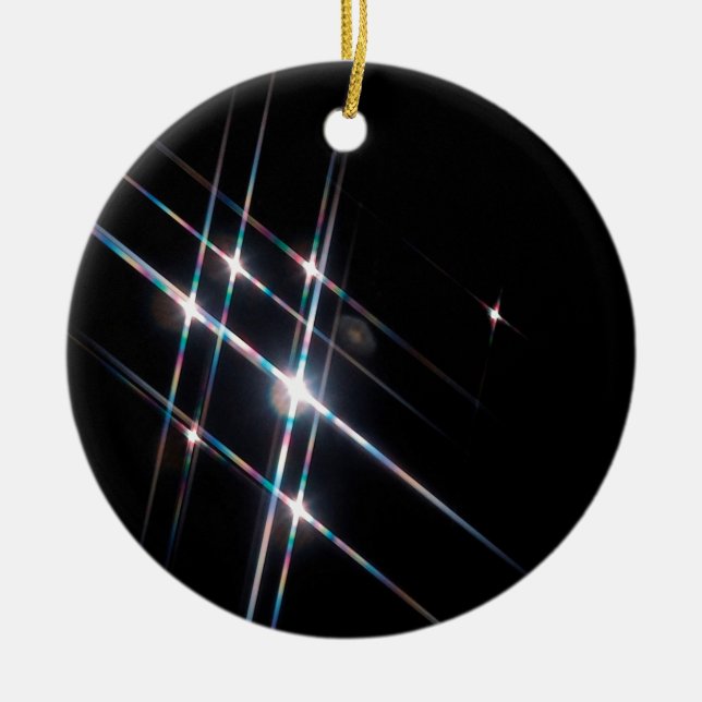 Ornement Rond En Céramique Le cristal abstrait reflètent Matrix (Devant)