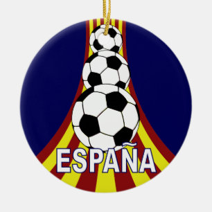 Ornement Rond En Céramique Le football Fútbol d'Espana Espagne