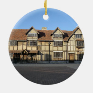 Ornement Rond En Céramique Le lieu de naissance de Shakespeare dans Stratford