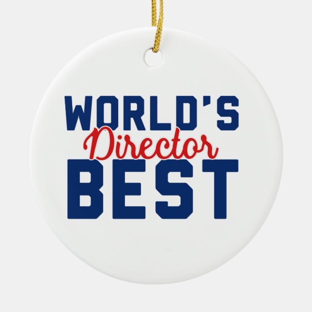 Ornement Rond En Céramique Le meilleur directeur du monde (Devant)