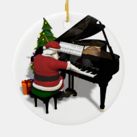 Le Père Noël Jouer Piano