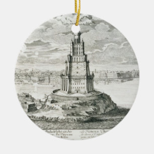 Ornement Rond En Céramique Le Pharos de l'Alexandrie, plaquent 9 de 'Entwurf